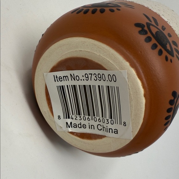 Eye Design Speckled Cream and Brown Ceramic Planter/Vase. Brand New 3x3x3” Decor - Picture 5 of 8